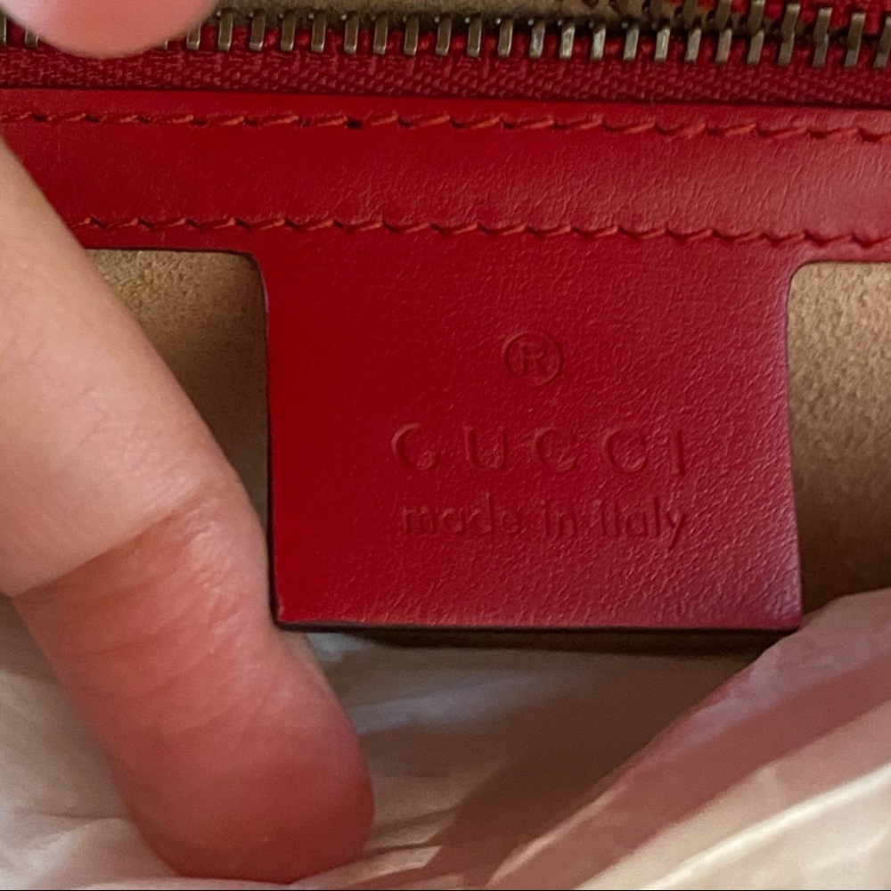 New Gucci small marmont flap red gold - Picture 7 of 9